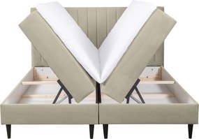 Boxspring ágy, 160x200, bézs, VALENCI