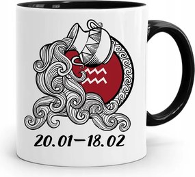 Csillagjegyek Csillagjegy Bögre Fekete Vízöntő nyomtatott fényképpel