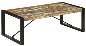 Tömör újrahasznosított fa dohányzóasztal 120 x 60 x 40 cm
