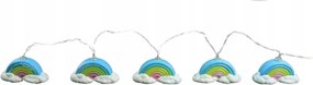 Rainbow LED-es fényfüzér 165cm, 10 izzó