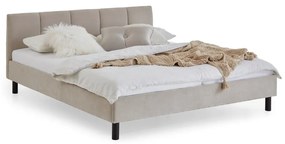 Bézs kárpitozott franciaágy ágyrács nélkül 180x200 cm Joker – Meise Möbel
