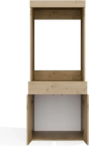 POLA Twin 1S fürdőszoba szekrény, mosógép tárolóval, 64.2x64.2x162 cm, tölgy