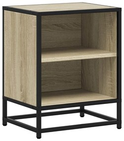 éjjeliszekrények 2 db Sonoma tölgy 40x31x50 cm Gépi fa és fém