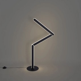 Design állólámpa fekete, LED-del, 3 fokozatban dimmelhető - Gate