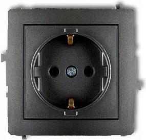 Szimpla Aljzat Schuko Grafit Karlik Deco