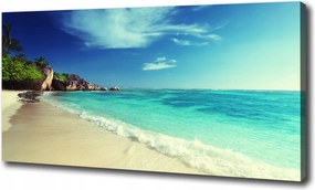 Vászonkép Seychelle-szigetek tengerpart 100x70 cm