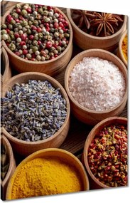 Vászonkép 60x80 Só Ánizs Fahéj kurkuma