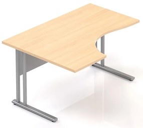 Visio LUX ergonomikus asztal 136 x 100 cm, bal, tölgy