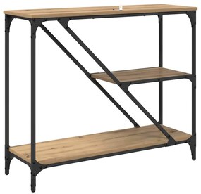 vidaXL Konzolasztal Artisan tölgy 88,5 x 30 x 75 cm Faanyag