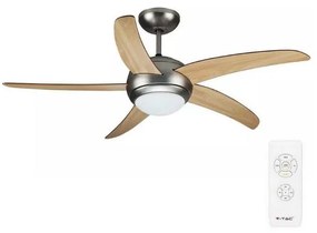 V-Tac Mennyezeti ventilátor 2xE27/20W/230V + távirányító 7916