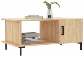 Sonoma tölgy színű szerelt fa dohányzóasztal 90 x 50 x 40 cm