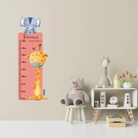 PIPPER. Textil falmatrica "Gyermek magasságmérő névvel  - Szafari 2"