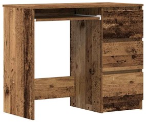 antik fa szerelt fa íróasztal 90x45x76 cm