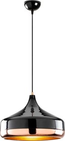 Yıldo 253-S fekete-réz fém függőlámpa, Ø36 cm