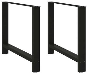 2 db fekete acél étkezőasztal láb 90 x (72-73) cm