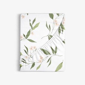 Goldea pamut gumis lepedő - jázmin virágmintás 90 x 200 cm