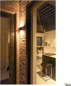SLV 1007144 OVAL Modern Kültéri Fali Lámpa Fekete, Átlátszó LED IP65