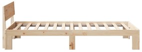 Ágykeret fejtámlával 80x200 cm Tömör fenyőfából