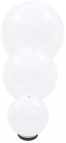 3 db-os LED gömblámpa-szett 20 / 30 / 40 cm PMMA