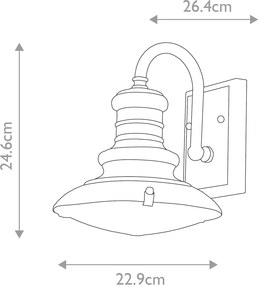 Feiss loft kültéri fali lámpa redding station sárgaréz elsfe-redding2-s-pdb IP44
