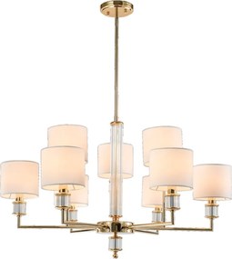 Cosmolight SUTTON P09378AU-WH Plafonlámpa 9x40W/E14 ip20