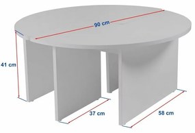 Moira Wood White dohányzóasztal