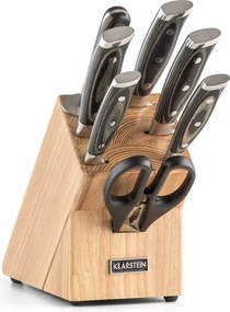 Klarstein Katana 8, késkészlet, 8 darabos, olló, acél, kés tömb
