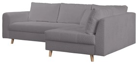 Sötétszürke buklé sarokkanapé (jobb oldali) Ariella – Ropez