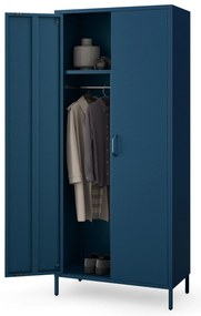 Gardróbszekrény FLAVIO, 800 x 1850 x 450 mm, Modern: sötétkék