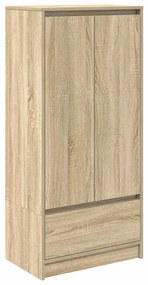 sonoma-tölgy szerelt fa szekrény fiókkal 55,5x34x119,5 cm