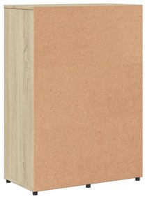 2 db sonoma tölgy színű szerelt fa tálalóasztal 60 x 31 x 84 cm