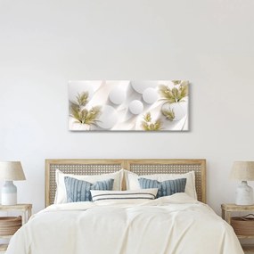 Kép - 3D körök virágokkal (120x50 cm)