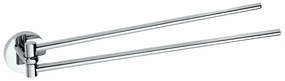 SAPHO XR405 X-Round dupla törülközőtartó,forgatható, 42 cm, ezüst
