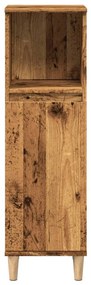 Antik fa színű szerelt fa fürdőszobaszekrény 30 x 30 x 100 cm