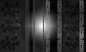 Fotótapéta Virágok a csíkokon 416x254 Elegancia és stílus a belső térben +ragasztó