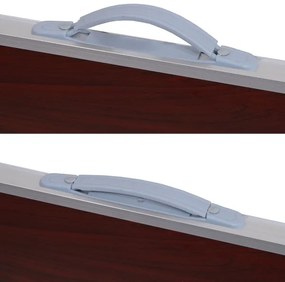 Összecsukható kempingasztal barna/króm