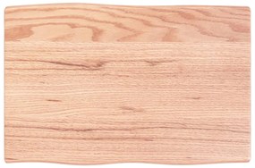 kezelt világosbarna tömör tölgyfa asztallap 60x40x2 cm