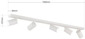 Orion - SEAN mennyezeti spotlámpa 5xGU10/13W/230V fehér