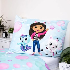 Egyszemélyes mikroszálas gyerek ágyneműhuzat 140x200 cm Gabby's Dollhouse "bubbles" – Jerry Fabrics