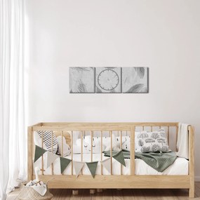 Kép - Levelek (órával) (90x30 cm)