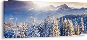 Kép - Hegyi táj télen (120x50 cm)