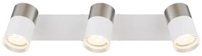 Globo 57851-3 - Spotlámpa BRISBON 3xGU10/25W/230V fehér/króm