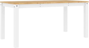 vidaXL Panama fehér tömör fenyőfa ebédlőasztal 160 x 80 x 75 cm