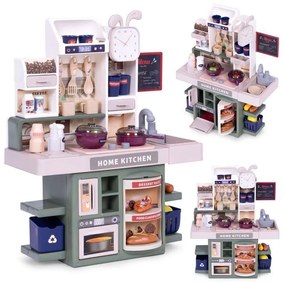 Kompakt gyermekkonyha LED-del és gőzfejlesztővel + 35 tartozékkal