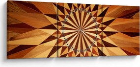 Kép - Fa kollázs (órával) (90x30 cm)