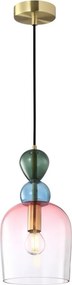 ITALUX PND-37462B-MC-GD MANSO Modern Függesztett Lámpa Piros, Kék, Arany E14 IP20