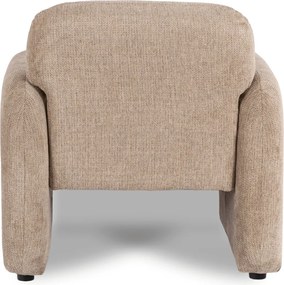 TOGO Modern pihenőfotel, sötétbézs kárpittal