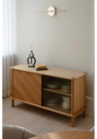 Natúr színű tölgyfa tálalószekrény tolóajtóval 135x73,5x48 cm Italic – UMAGE