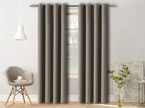 Függöny OXFORD 140x270 cm, szürkésbarna Felfüggesztés: Hullámos sínszalag