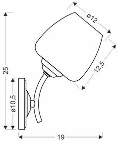 Fali lámpa ZINA 1xE27/40W/230V